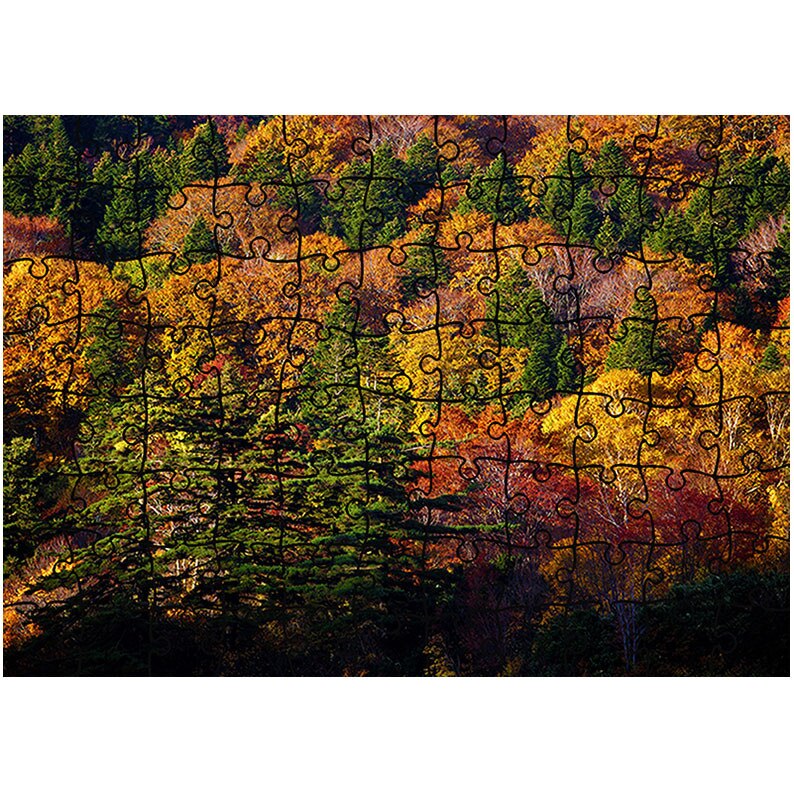 Puzzle Heartwork 96 piese, Varfuri de copaci, toamna, Latime 40,5 cm x Inaltime 28,7 cm