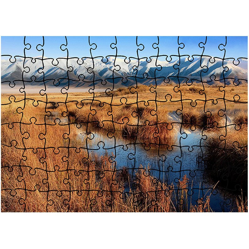 Puzzle Heartwork 96 piese, Lac in campie, toamna, Latime 40,5 cm x Inaltime 28,7 cm