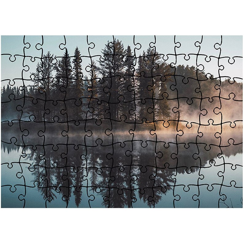 Puzzle Heartwork 96 piese, Palc de copaci pe lac, toamna, Latime 40,5 cm x Inaltime 28,7 cm