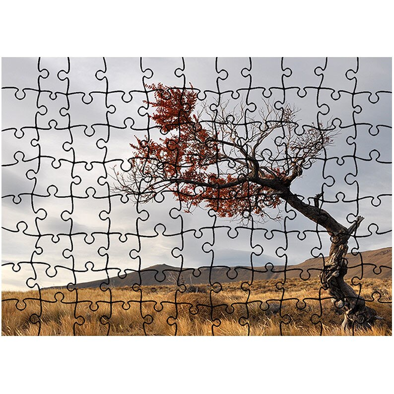 Puzzle Heartwork 96 piese, Copac singuratic, toamna, Latime 40,5 cm x Inaltime 28,7 cm