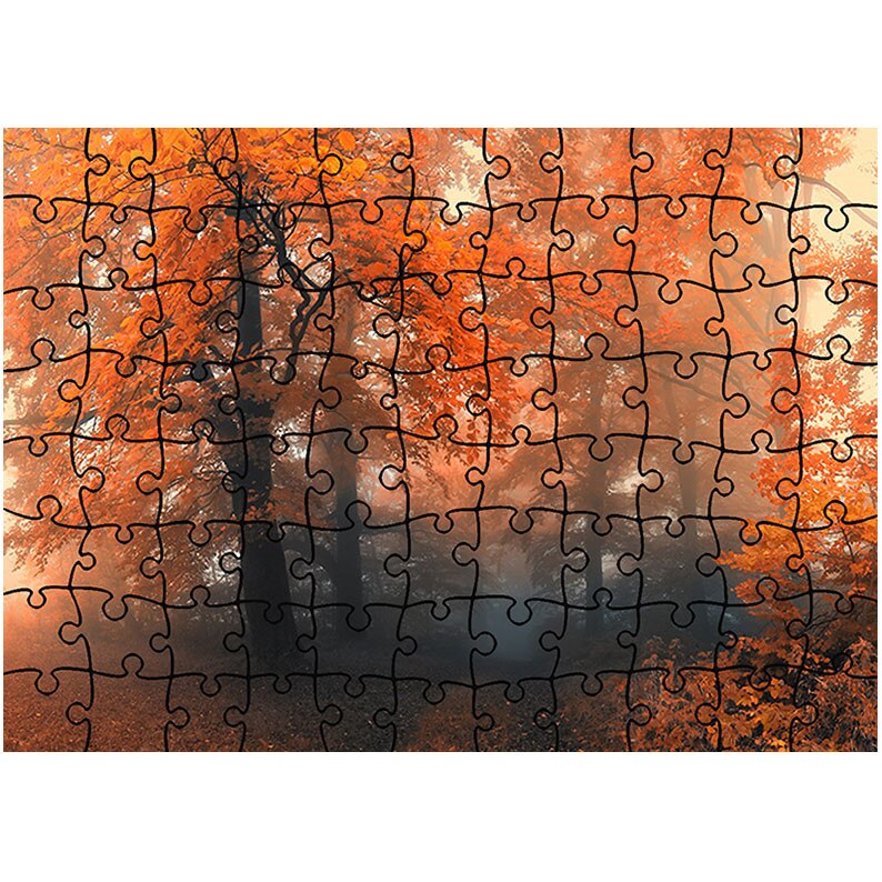 Puzzle Heartwork 96 piese, Padure incetosata, toamna, Latime 40,5 cm x Inaltime 28,7 cm