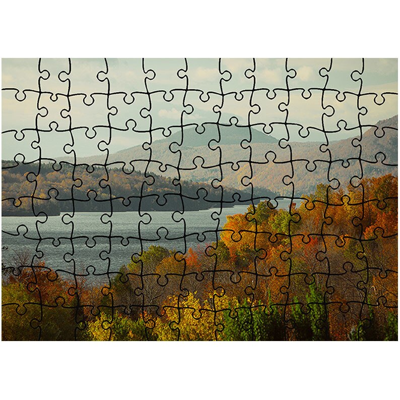 Puzzle Heartwork 96 piese, Raul peste varfurile copacilor, toamna, Latime 40,5 cm x Inaltime 28,7 cm