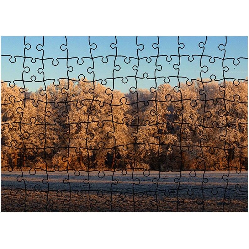 Puzzle Heartwork 96 piese, Copaci in campie, toamna, Latime 40,5 cm x Inaltime 28,7 cm