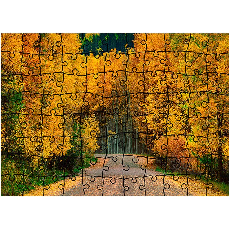 Puzzle Heartwork 96 piese, Drum de toamna, toamna, Latime 40,5 cm x Inaltime 28,7 cm