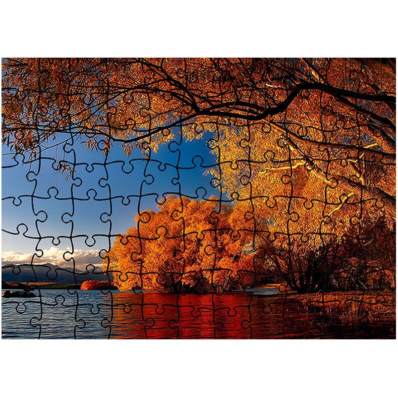 Puzzle Heartwork 96 piese, Umbre pe apa, toamna, Latime 40,5 cm x Inaltime 28,7 cm