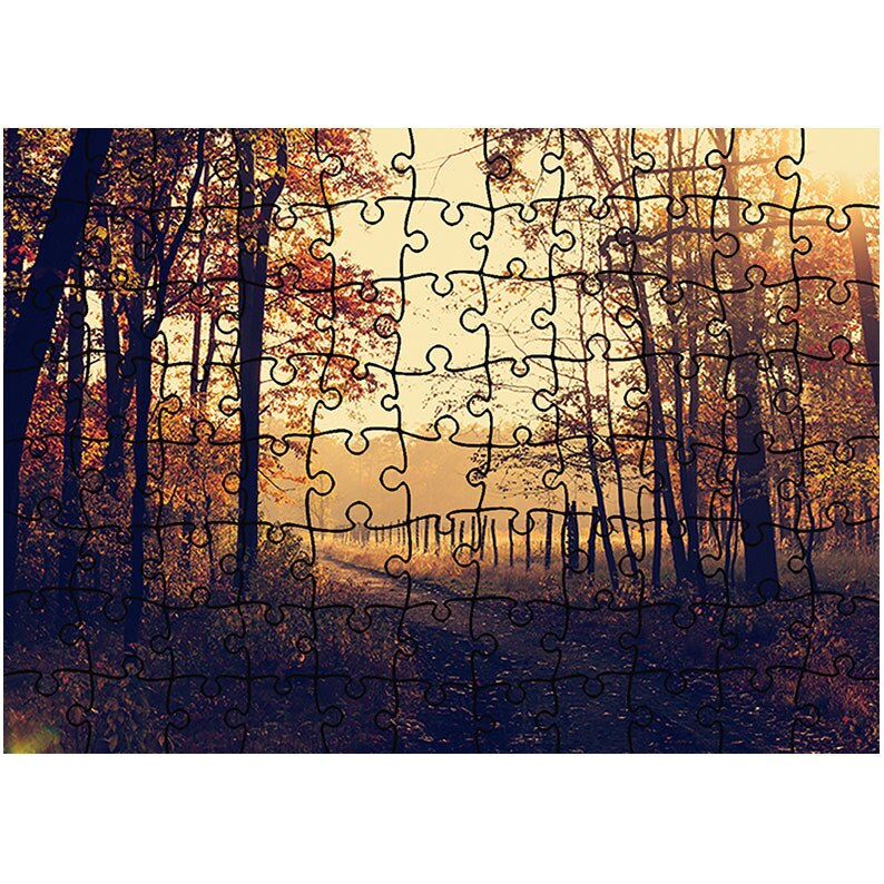 Puzzle Heartwork 96 piese, Umbra in padure, toamna, Latime 40,5 cm x Inaltime 28,7 cm
