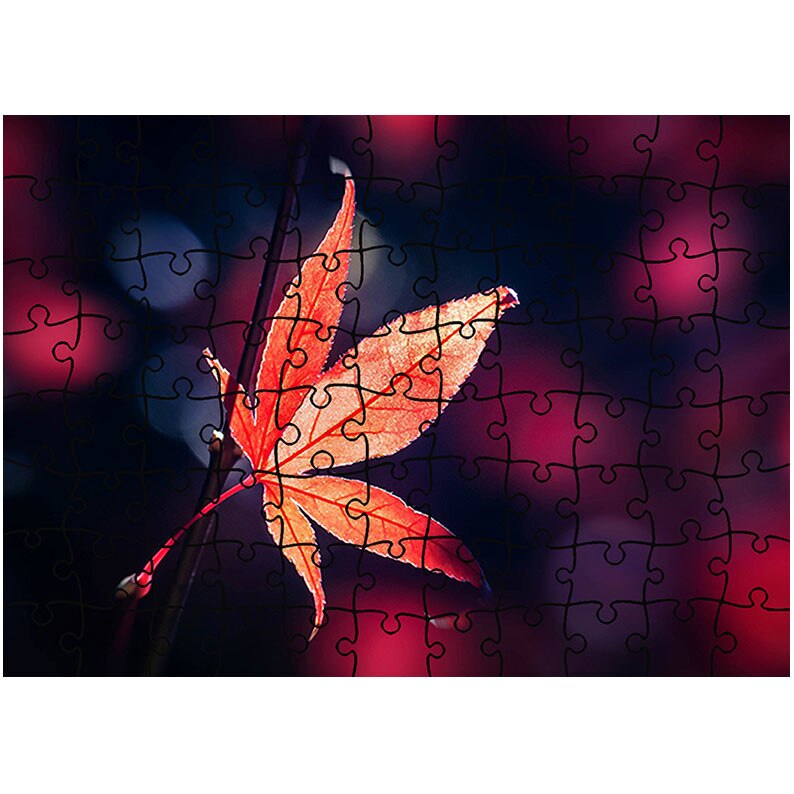 Puzzle Heartwork 96 piese, Nuante de rosu si mov, toamna, Latime 40,5 cm x Inaltime 28,7 cm