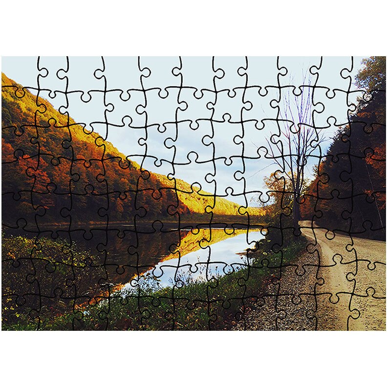 Puzzle Heartwork 96 piese, La marginea drumului, toamna, Latime 40,5 cm x Inaltime 28,7 cm