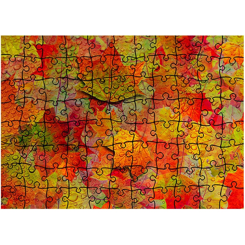 Puzzle Heartwork 96 piese, Toamna la malul lacului, toamna, Latime 40,5 cm x Inaltime 28,7 cm