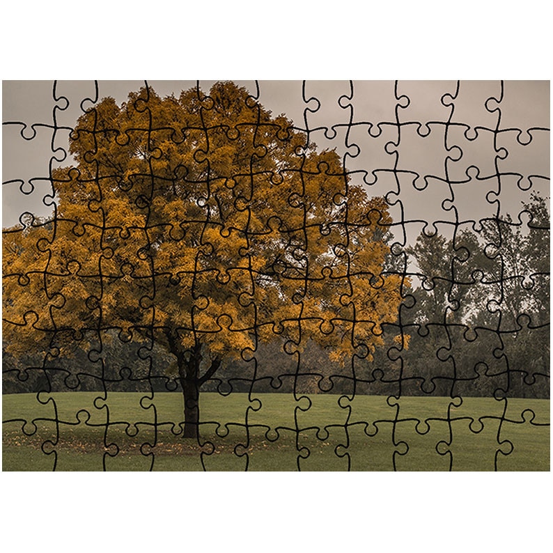 Puzzle Heartwork 96 piese, Conac toamna, toamna, Latime 40,5 cm x Inaltime 28,7 cm
