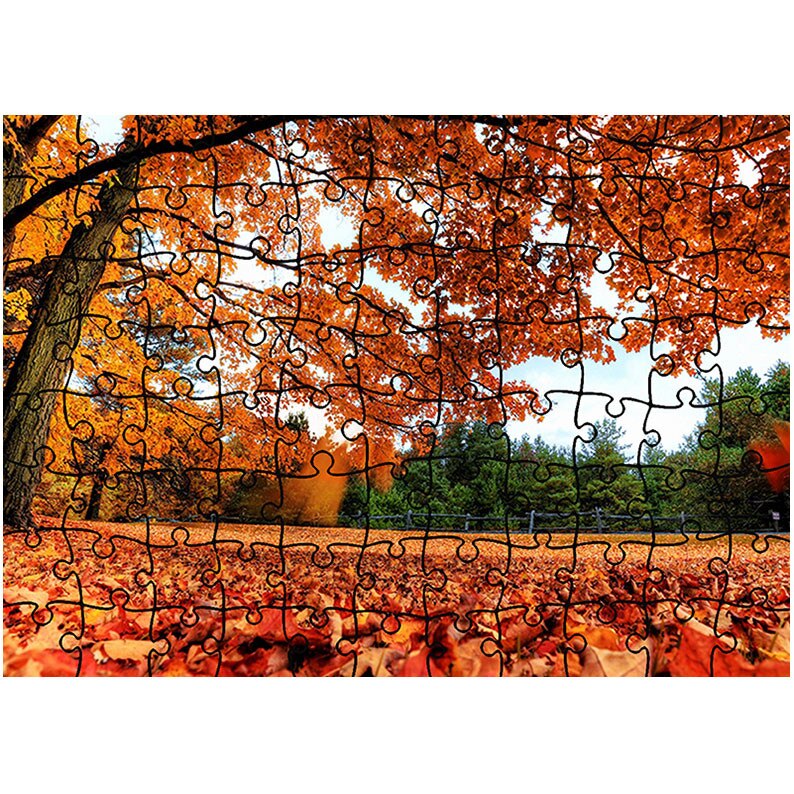 Puzzle Heartwork 96 piese, Cad frunzele, toamna, Latime 40,5 cm x Inaltime 28,7 cm