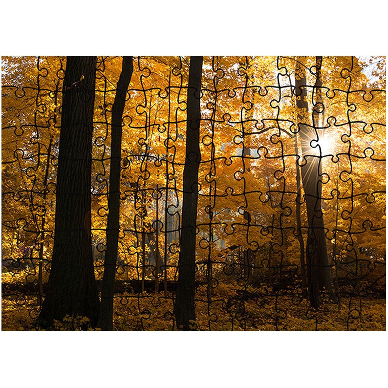 Puzzle Heartwork 96 piese, Copaci cu frunze rosii, toamna, Latime 40,5 cm x Inaltime 28,7 cm