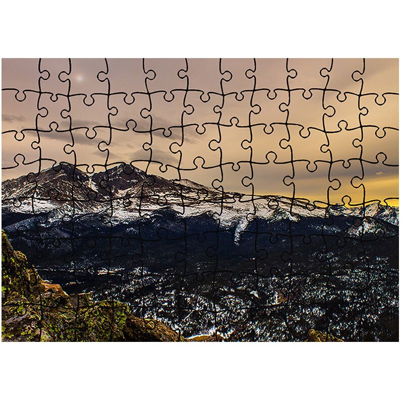 Puzzle Heartwork 96 piese, Noaptea peste munti, toamna, Latime 40,5 cm x Inaltime 28,7 cm