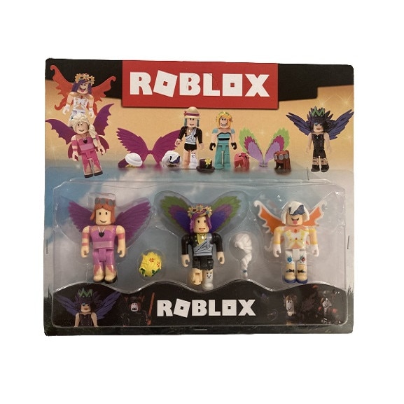 Set 3 figurine tip Roblox cu aripioare+3 ani ,multicolor, H 7cm
