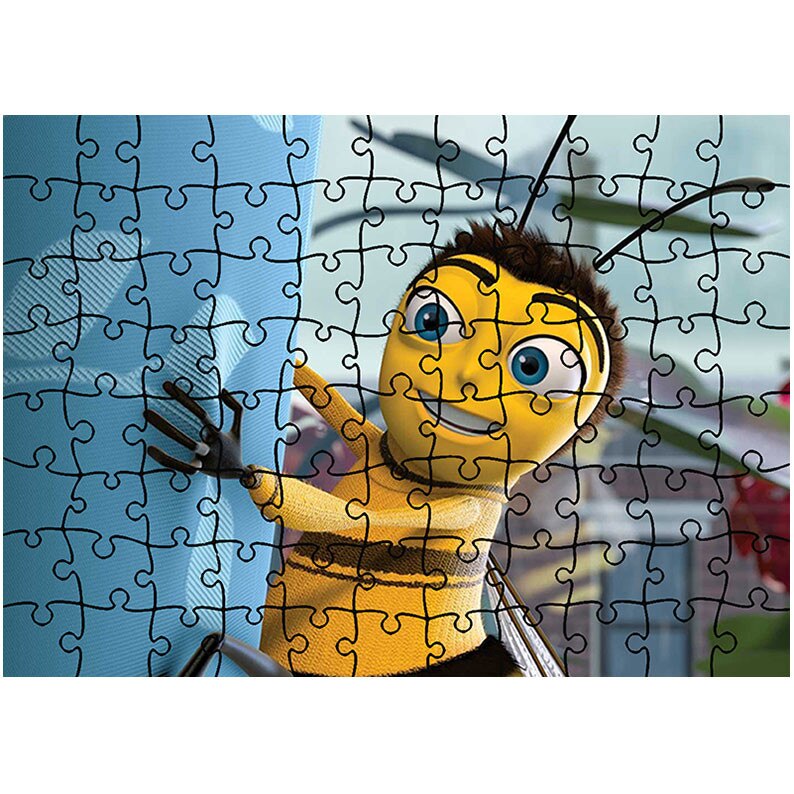 Puzzle Heartwork 96 piese, Bee Mobie 2007, animatii, Latime 40,5 cm x Inaltime 28,7 cm