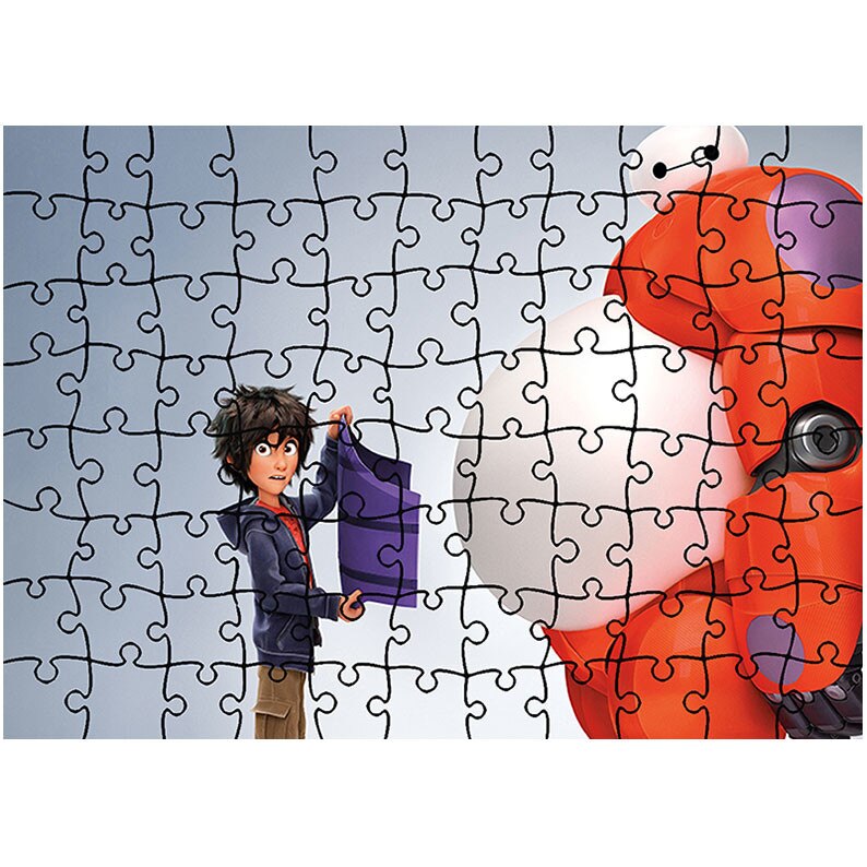 Puzzle Heartwork 96 piese, Big Hero 6, animatii, Latime 40,5 cm x Inaltime 28,7 cm