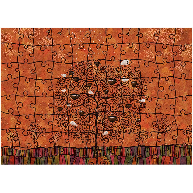 Puzzle Heartwork 96 piese, Copacul invataturii, animatii, Latime 40,5 cm x Inaltime 28,7 cm