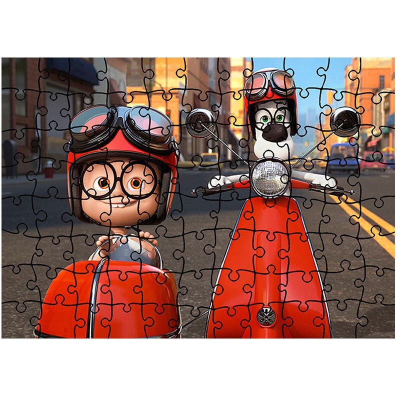 Puzzle Heartwork 96 piese, Mr Peaboy si Sherman 2014, animatii, Latime 40,5 cm x Inaltime 28,7 cm