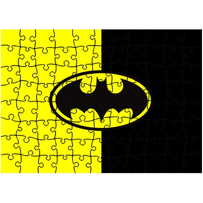 Puzzle Heartwork 96 piese, Batman Ilustratie Sigla, animatii, Latime 40,5 cm x Inaltime 28,7 cm