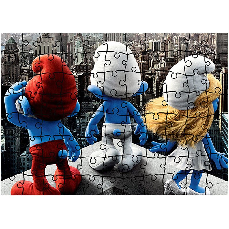 Puzzle Heartwork 96 piese, Smurfs Strumfii, animatii, Latime 40,5 cm x Inaltime 28,7 cm