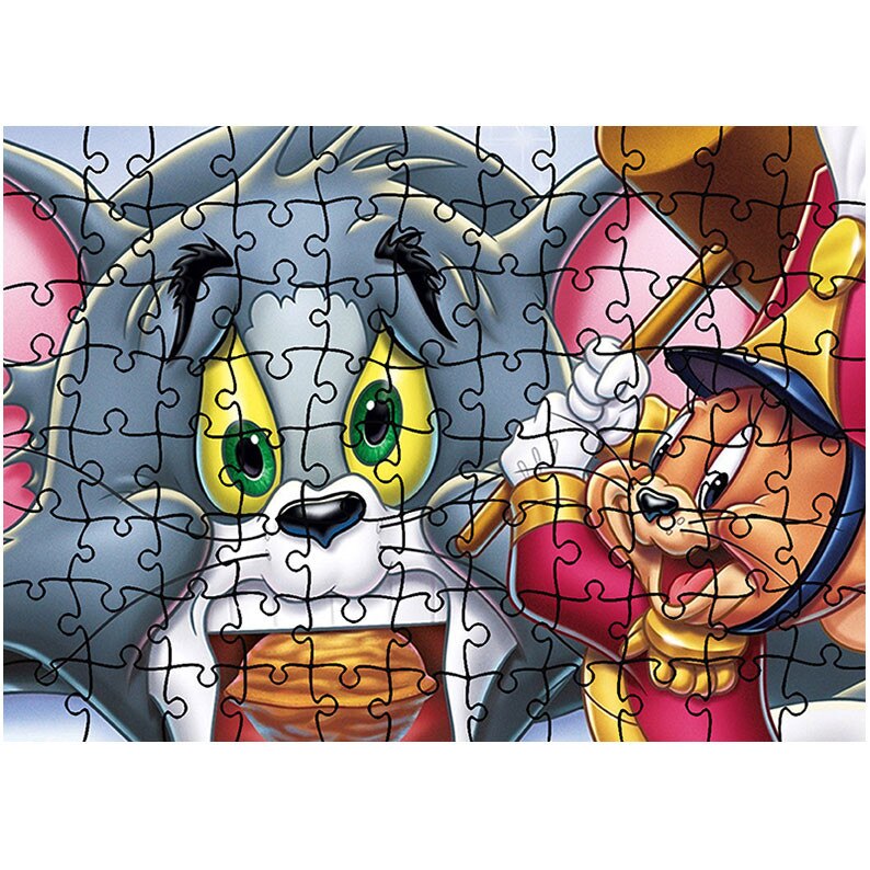 Puzzle Heartwork 96 piese, Tom si Jerry 2, animatii, Latime 40,5 cm x Inaltime 28,7 cm