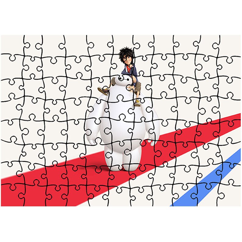 Puzzle Heartwork 96 piese, Big Hero 6 Hiro si Baymax, animatii, Latime 40,5 cm x Inaltime 28,7 cm