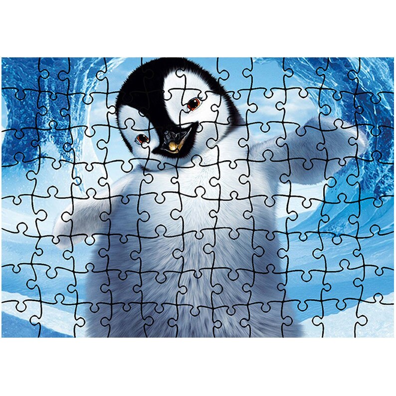 Puzzle Heartwork 96 piese, Happy Feet 2, animatii, Latime 40,5 cm x Inaltime 28,7 cm