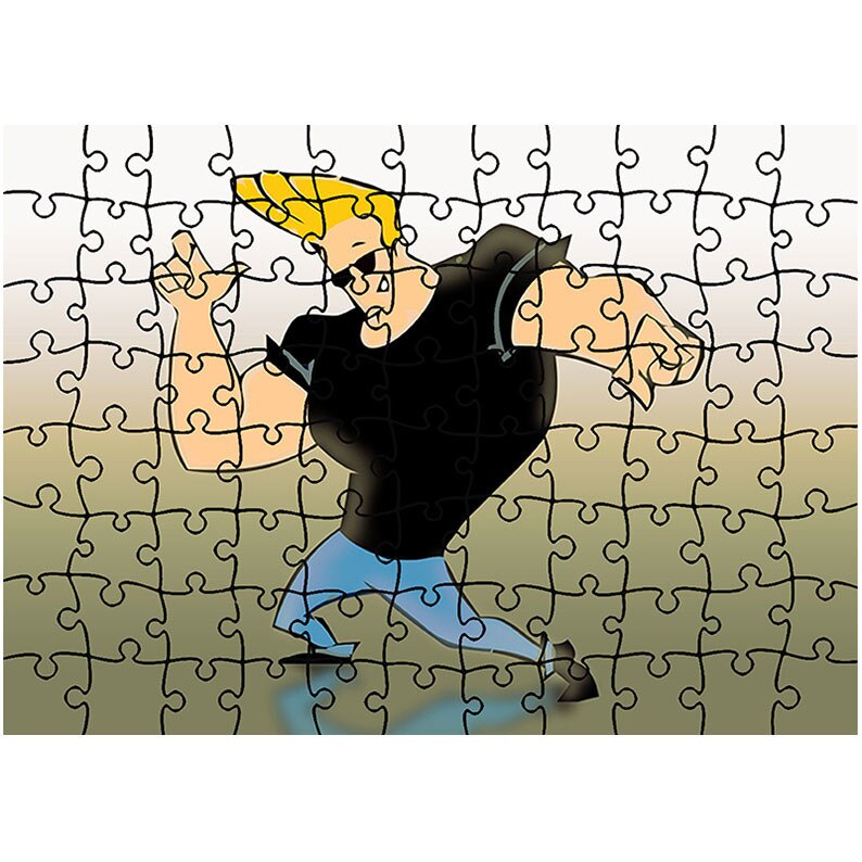 Puzzle Heartwork 96 piese, Johnny Bravo, animatii, Latime 40,5 cm x Inaltime 28,7 cm