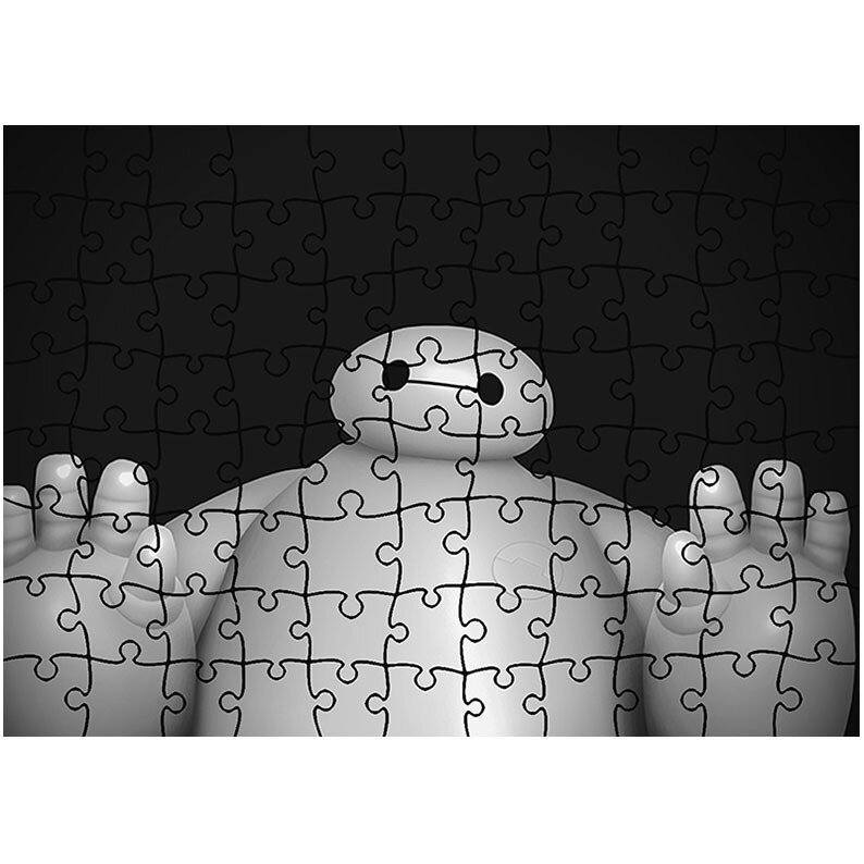 Puzzle Heartwork 96 piese, Big Hero 6 Baymax, animatii, Latime 40,5 cm x Inaltime 28,7 cm