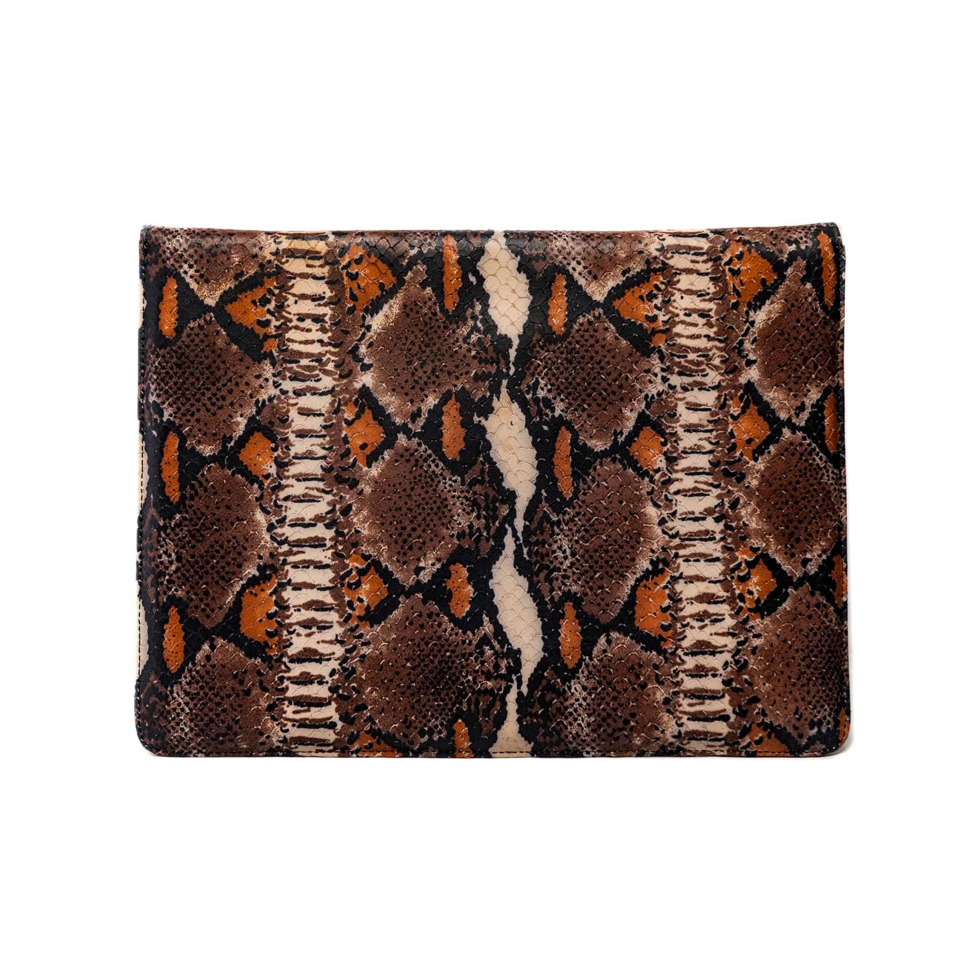 Husa pentru iPad/MacBook Air Gold 12'', Poetik, Piele Naturala, Snake, multicolor