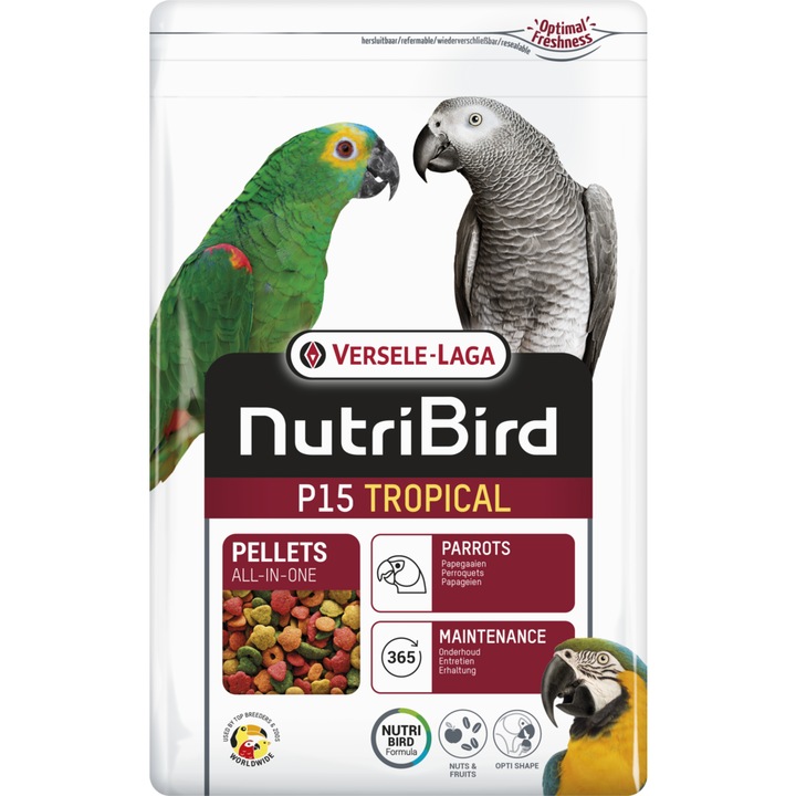 Hrana pentru pasari mici, Nutribird P15 Tropical, 1kg