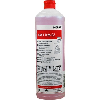 Detergent pentru igienizarea spatiilor sanitare, Maxx2 Into C, 1 litru Detergent pentru igienizarea spatiilor sanitare, Maxx2 Into C, 1 litru