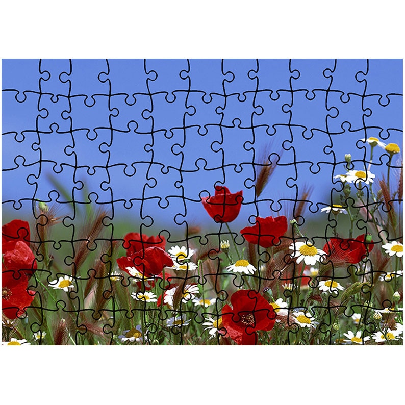 Puzzle Heartwork 96 piese, Flori pe camp, Peisaje, Latime 40,5 cm x Inaltime 28,7 cm