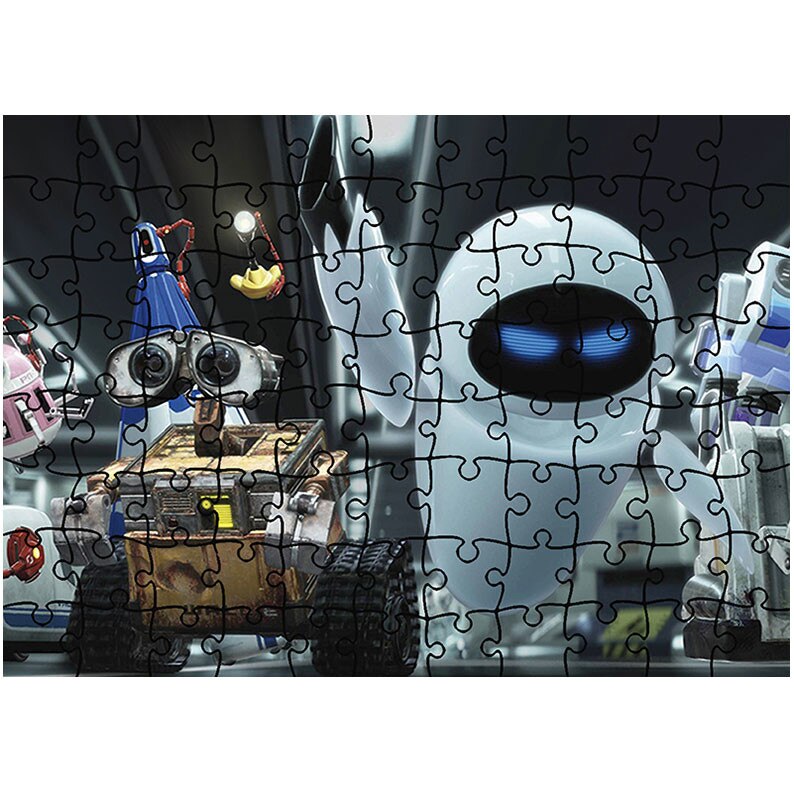 Puzzle Heartwork 96 piese, WallE si Eve, animatii, Latime 40,5 cm x Inaltime 28,7 cm