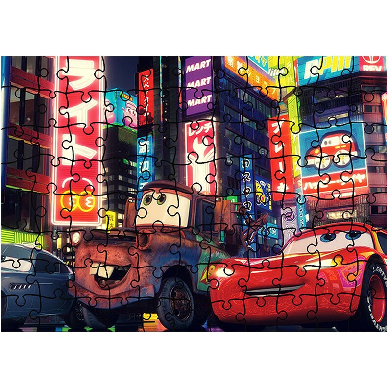 Puzzle Heartwork 96 piese, Filmul Cars 2, animatii, Latime 40,5 cm x Inaltime 28,7 cm
