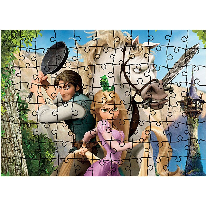 Puzzle Heartwork 96 piese, Tangled Personaje, animatii, Latime 40,5 cm x Inaltime 28,7 cm