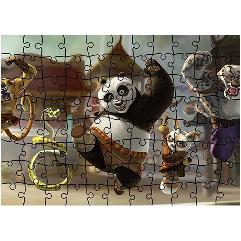 Puzzle Heartwork 96 piese, Kung Fu Panda, animatii, Latime 40,5 cm x Inaltime 28,7 cm