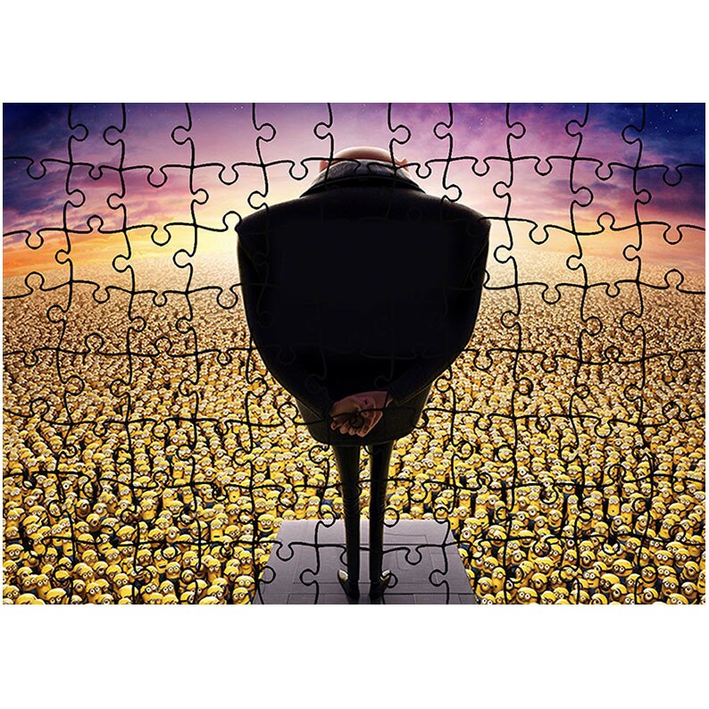 Puzzle Heartwork 96 piese, Despicable Me 2 Gru si Minionii, animatii, Latime 40,5 cm x Inaltime 28,7 cm