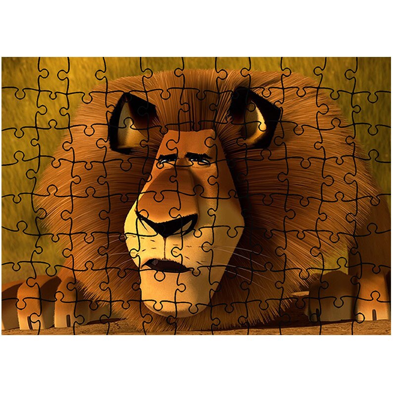 Puzzle Heartwork 96 piese, Madagascar 3 Leul Alex, animatii, Latime 40,5 cm x Inaltime 28,7 cm