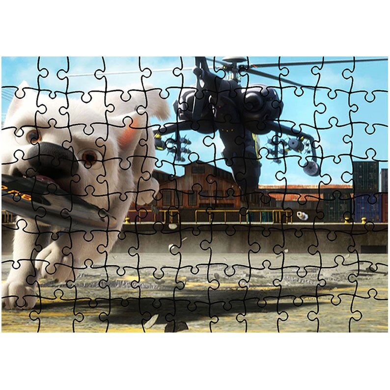 Puzzle Heartwork 96 piese, Bolt Alergand cu Bomba, animatii, Latime 40,5 cm x Inaltime 28,7 cm