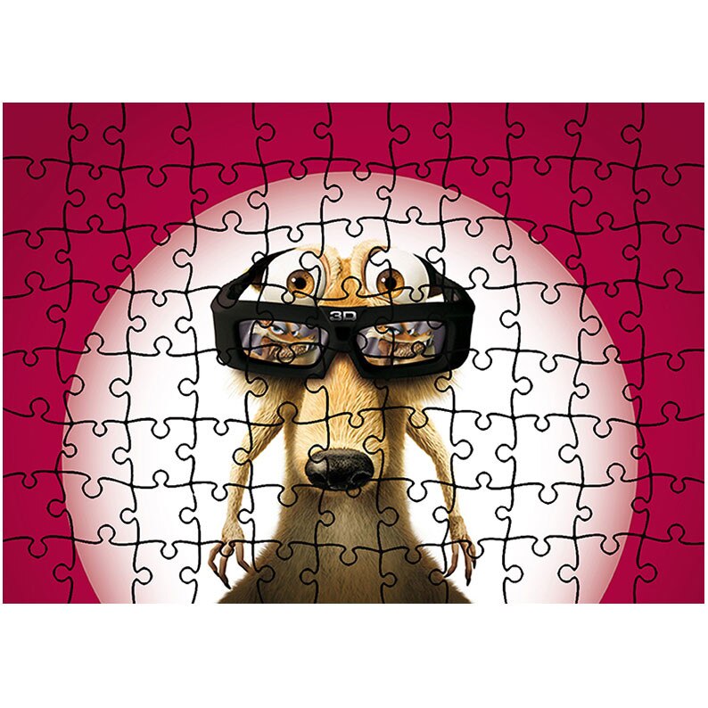 Puzzle Heartwork 96 piese, Veverita Scrat din Ice Age, animatii, Latime 40,5 cm x Inaltime 28,7 cm