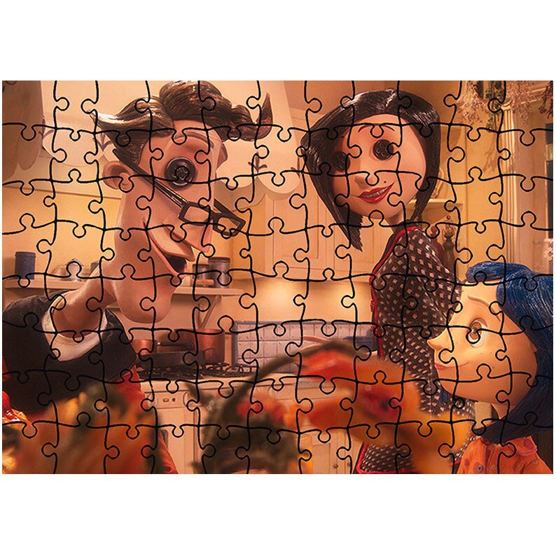 Puzzle Heartwork 96 piese, Parintii si Coraline, animatii, Latime 40,5 cm x Inaltime 28,7 cm