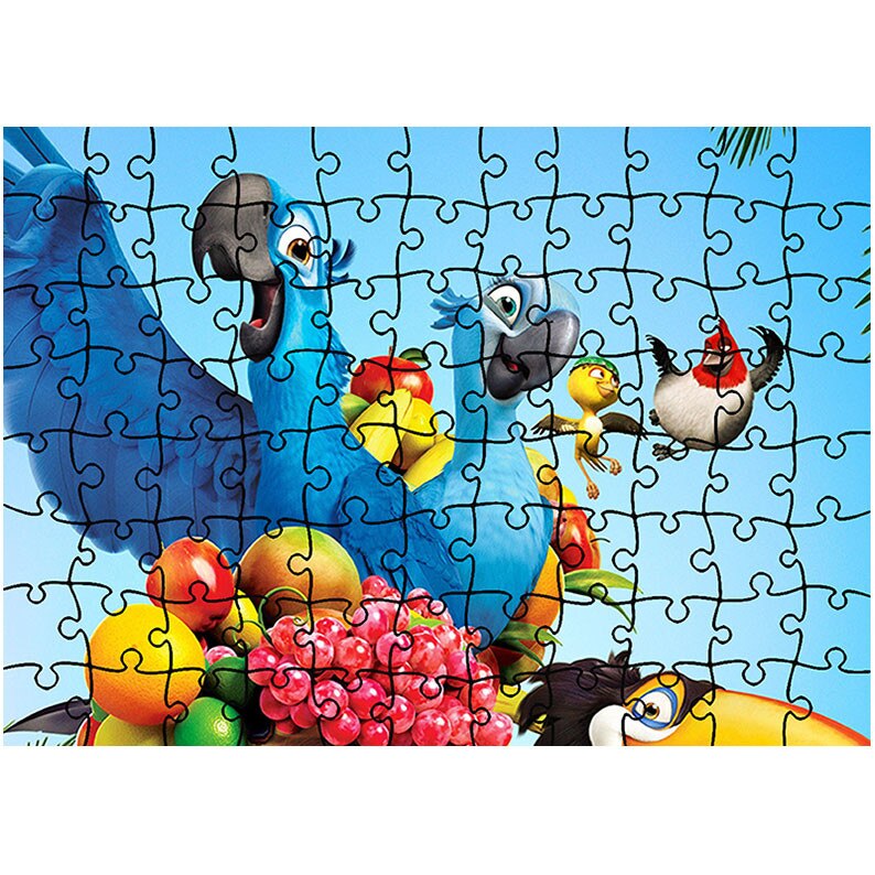 Puzzle Heartwork 96 piese, Rio Papagalul Albastru, animatii, Latime 40,5 cm x Inaltime 28,7 cm