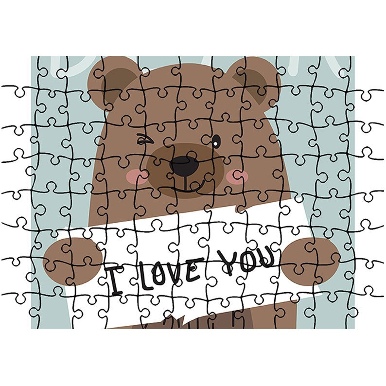 Puzzle Heartwork 96 piese, Bear, animatii, Latime 40,5 cm x Inaltime 28,7 cm