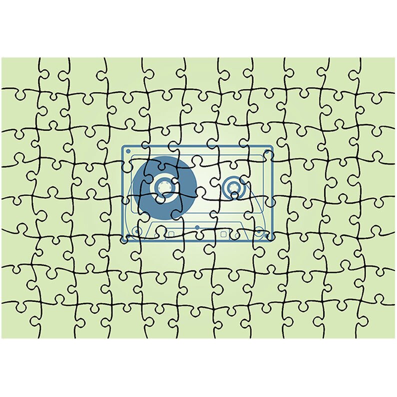 Puzzle Heartwork 96 piese, Caseta veche, animatii, Latime 40,5 cm x Inaltime 28,7 cm