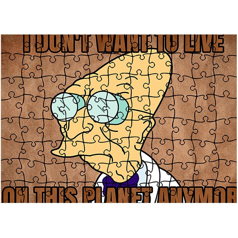 Puzzle Heartwork 96 piese, Nu mai vreau sa traiesc pe planeta aceasta, animatii, Latime 40,5 cm x Inaltime 28,7 cm