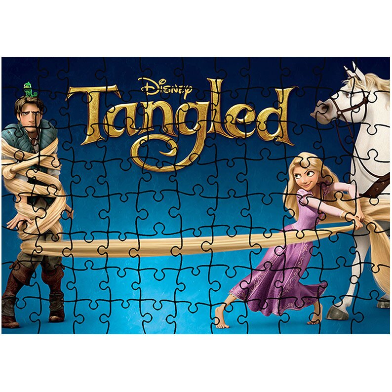 Puzzle Heartwork 96 piese, Tangled Rapunzel, Flynn si Maximus, animatii, Latime 40,5 cm x Inaltime 28,7 cm