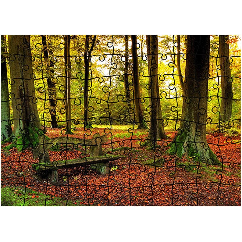 Puzzle Heartwork 96 piese, Covor rosiatic, Peisaje, Latime 40,5 cm x Inaltime 28,7 cm