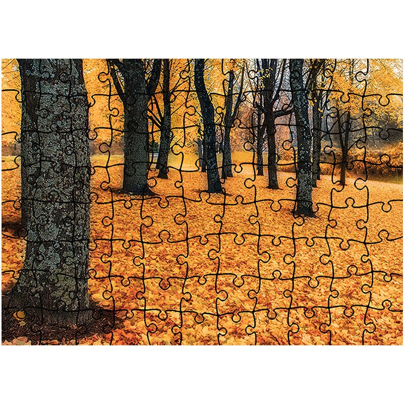 Puzzle Heartwork 96 piese, Toamna in padure, Peisaje, Latime 40,5 cm x Inaltime 28,7 cm