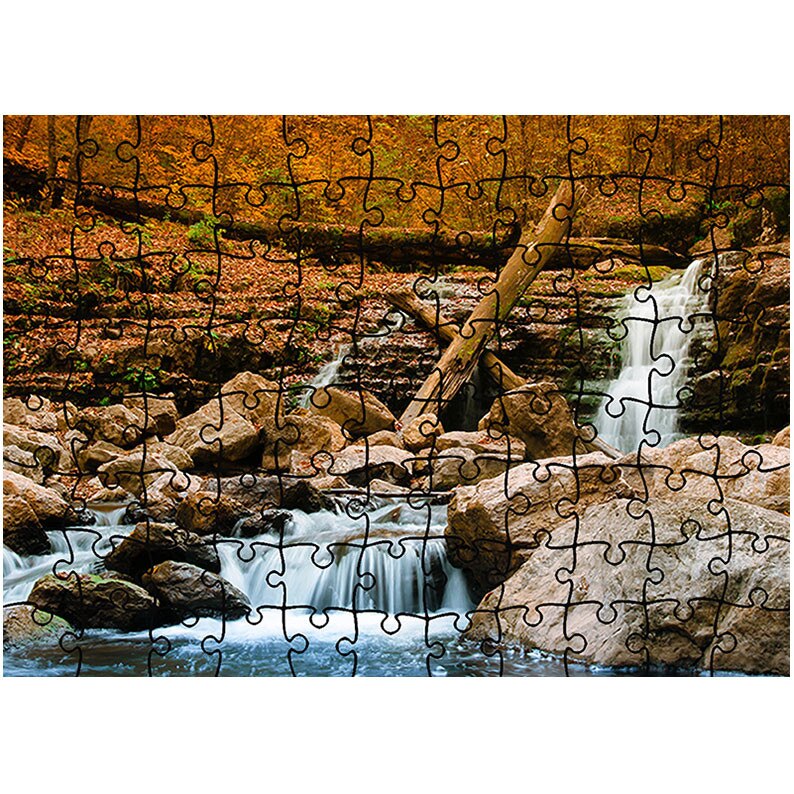 Puzzle Heartwork 96 piese, Cascada lina, Peisaje, Latime 40,5 cm x Inaltime 28,7 cm